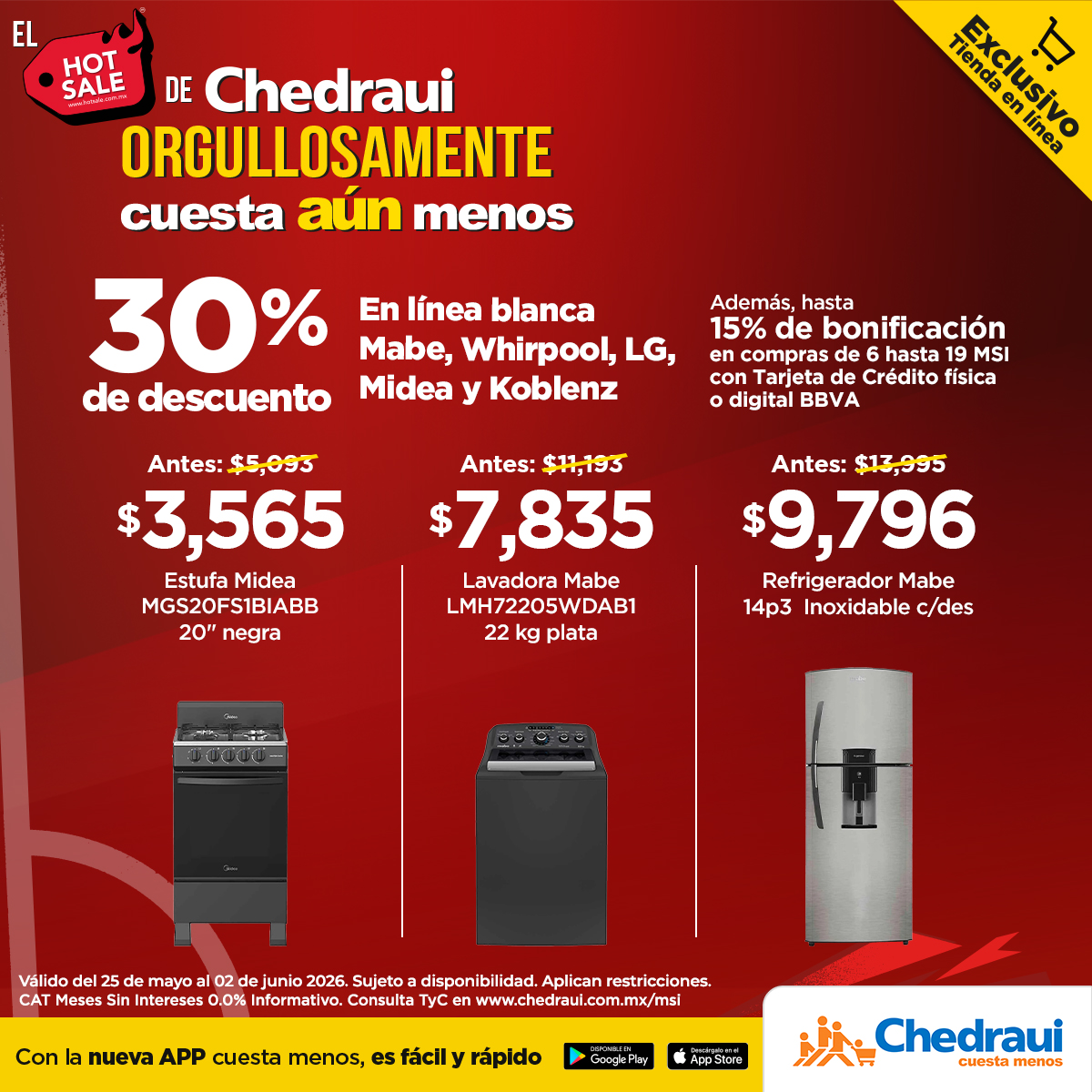 Chedrauioficial's tweet photo. Renueva tu hogar con precios que sí emocionan 🤩✨
Encuentra grandes oportunidades en línea blanca y aprovecha el Hot Sale de Chedraui. 🛒💙 https://t.co/SgklKjx9mM
#HotSale #HotSaleChedraui #Chedraui #CuestaMenos #LíneaBlanca #AprovechaMás https://t.co/je0347jqhy
