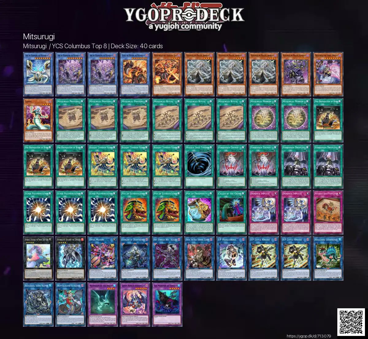 Mitsurugi / YCS Columbus Top 8   https://t.co/OCeZ5HqTYx #yugioh  #yugiohtcg