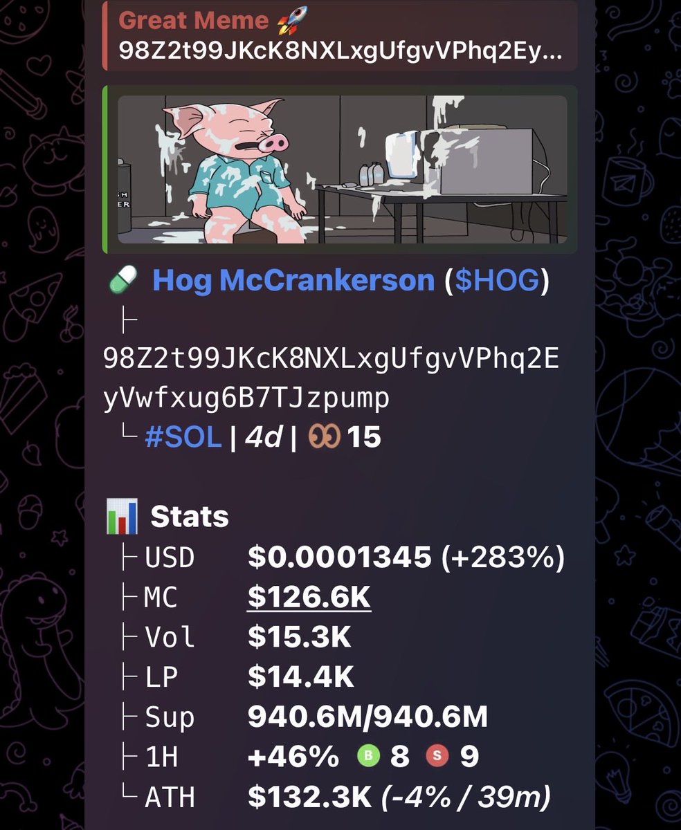 Ca>> 98Z2t99JKcK8NXLxgUfgvVPhq2EyVwfxug6B7TJzpump #degen #solana
