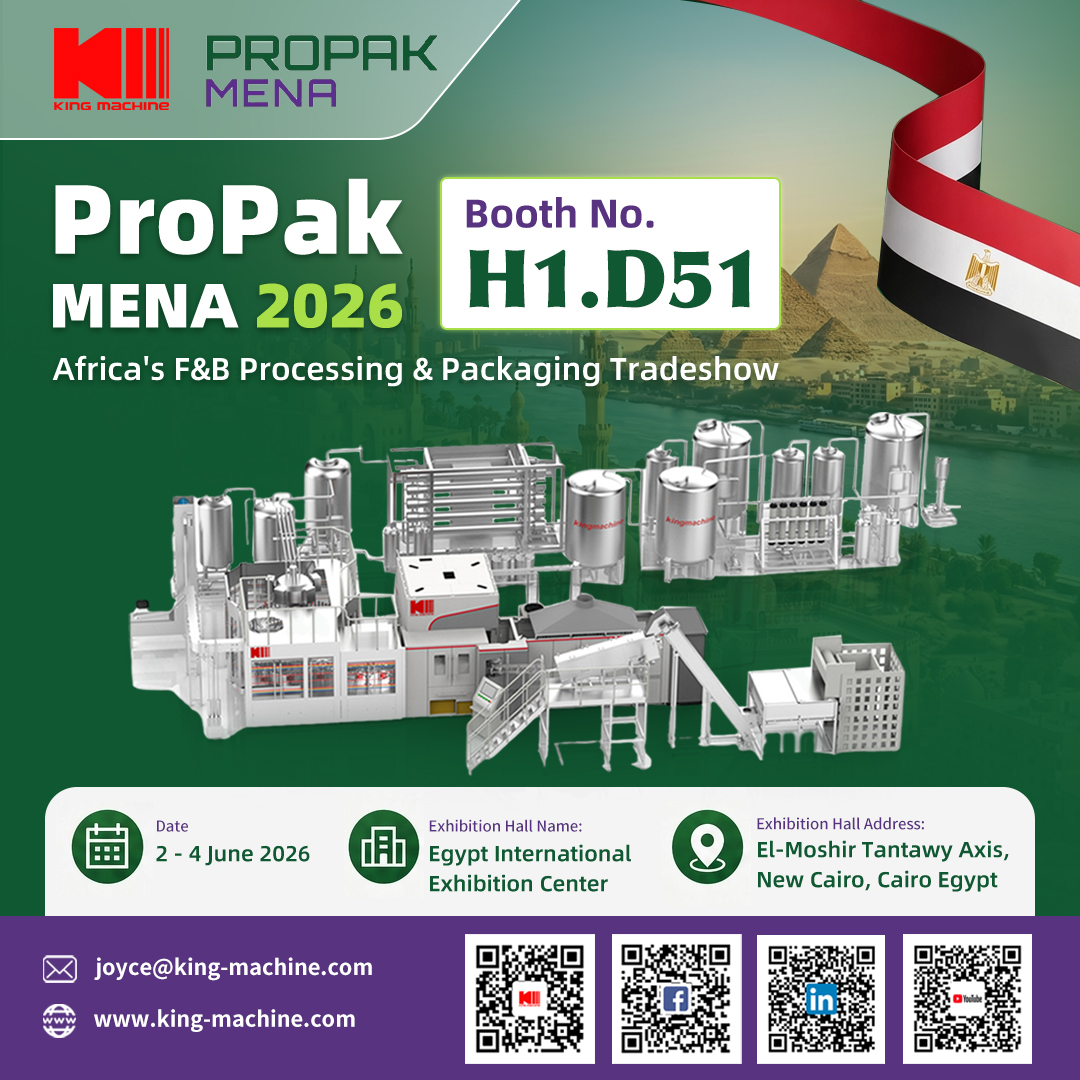 KingMachineZJG's tweet photo. 🔔 Countdown to ProPak MENA 2026!
King Machine is heading to Cairo for the biggest F&amp;B processing &amp; packaging trade show in Africa! 🎉
📅 Dates: June 2-4, 2026
📍 Venue: Egypt International Exhibition Center
🚪 Booth: H1.D51 https://t.co/Au2NDLLnaW