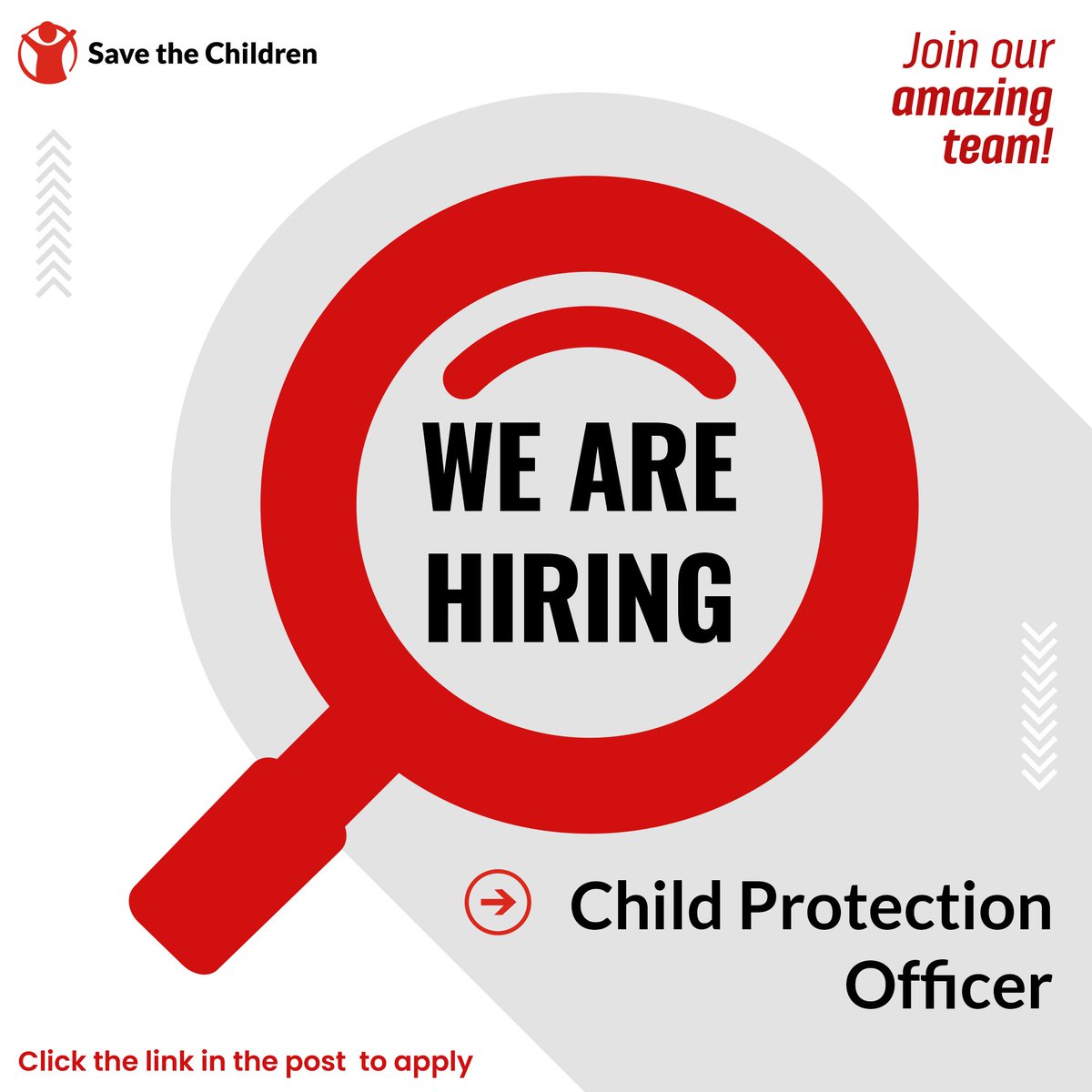 SaveChildren_KE's tweet photo. There's a new, exciting position available. If this is you, click the link below to apply. READ MORE BELOW.

💼Position: Child Protection Officer
📍Location: Kakuma
🔗Link: https://t.co/DqSaTCyC8h
⏰Apply Before: 07/06/2026, 00:00 https://t.co/O1ESEI5zgW