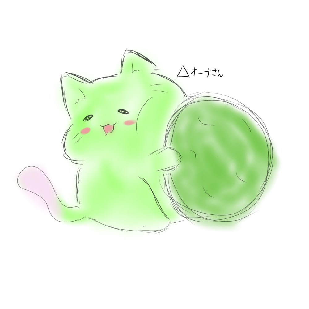 おぶた絵 描いてくれました♡ 可愛いねこちゃん🐱🐱🐱