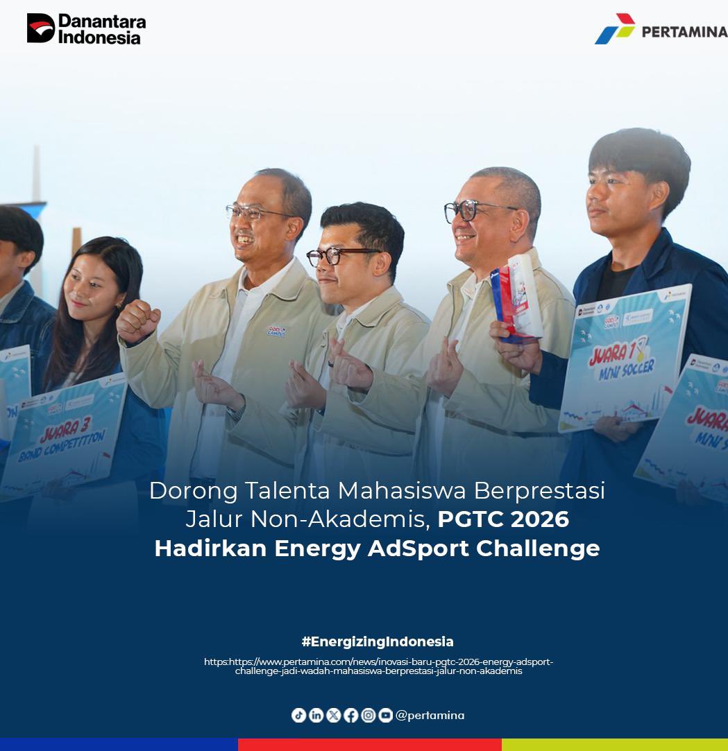 pertamina's tweet photo. Ajang ini menjadi bukti bahwa generasi muda Indonesia siap menjadi future leaders yang tangguh, inovatif, dan peduli terhadap masa depan energi berkelanjutan.

More info click👇
https://t.co/DzHtGOIewF

#EnergizingIndonesia l https://t.co/GKSThTbNCX