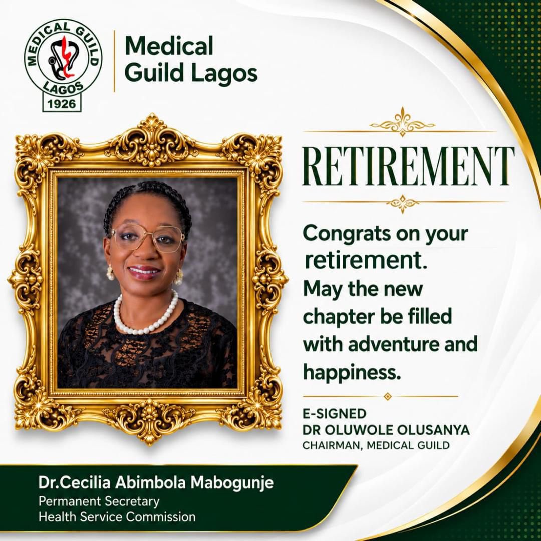 MedicalGuild's tweet photo. Dr Cecilia Abimbola Mabogunje, the Permanent Secretary of Health Service Commission retired during the week, and a ceremony was organized in her honor to celebrate her years of dedication, service, and contributions. https://t.co/BM6X0rxkIx