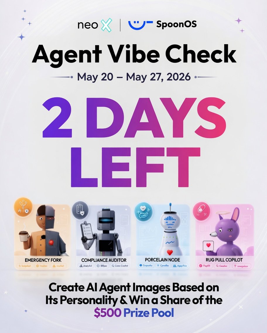 SpoonOS_ai's tweet photo. Share your Agent Type + AI-generated variation and compete for a share of the $500 prize pool.

Full rules below ⬇️ https://t.co/V97VbKXzYP