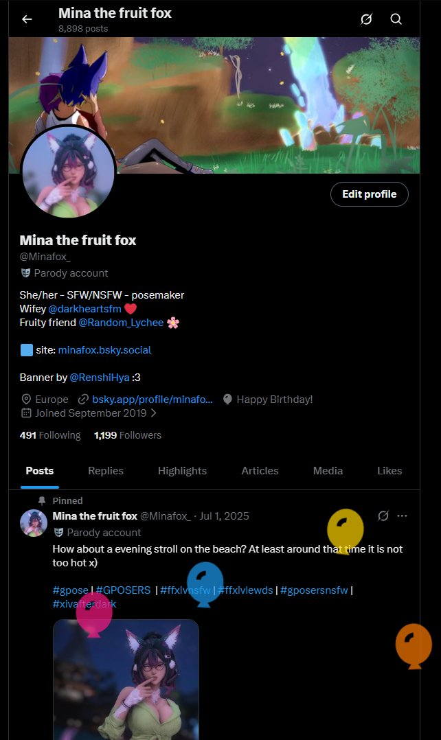 Mina the fruit fox tweet media