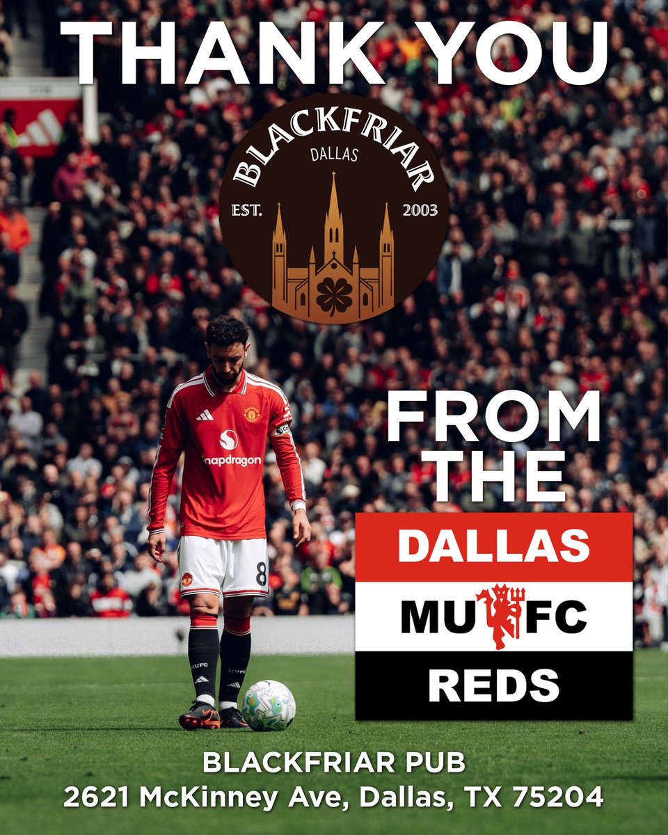 DallasReds's tweet photo. We would like to thank the @BlackfriarPub for their support all season and being there and open for us.
Drop in for the upcoming World Cup matches and will see you all next season.

#UTFR #Dallas #Texas #PremierLeague #PLinUSA #WorldCup2026 #WorldCup #FIFAWorldCup https://t.co/ea6EdVRuv0