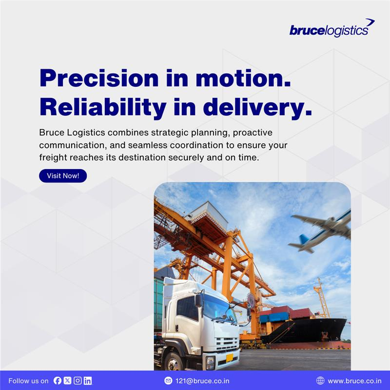 BruceLogistic's tweet photo. Precision logistics that keep your business moving

Bruce #Logistics Private Limited delivers optimized freight solutions with strategic route planning, strict timeline management, and real-time shipment visibility from pickup to final delivery

Visit now: https://t.co/kNlePrNepk https://t.co/IINXAfvbGD