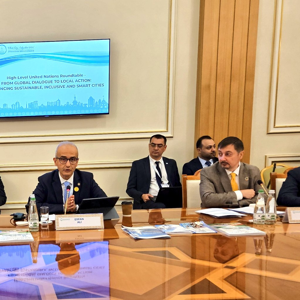 DShlapachenko's tweet photo. Cities are at the heart of achieving the #SDGs. At #WhiteCityAshgabat2026, partners and leaders came together to advance dialogue on sustainable urban transformation, resilience, and innovation for future generations. https://t.co/AuMxK6Gel0