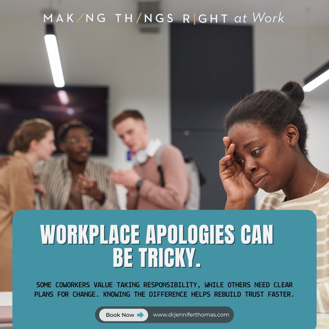 drjenthomas's tweet photo. Workplace conflict is rarely just about the mistake itself.
It is often about how people respond afterward.

Healthy workplaces are not built on perfection.
They are built on trust, repair, and emotional awareness.

💬 The strongest teams are not the ones that avoid mistakes. https://t.co/FT3tQ8VXGu