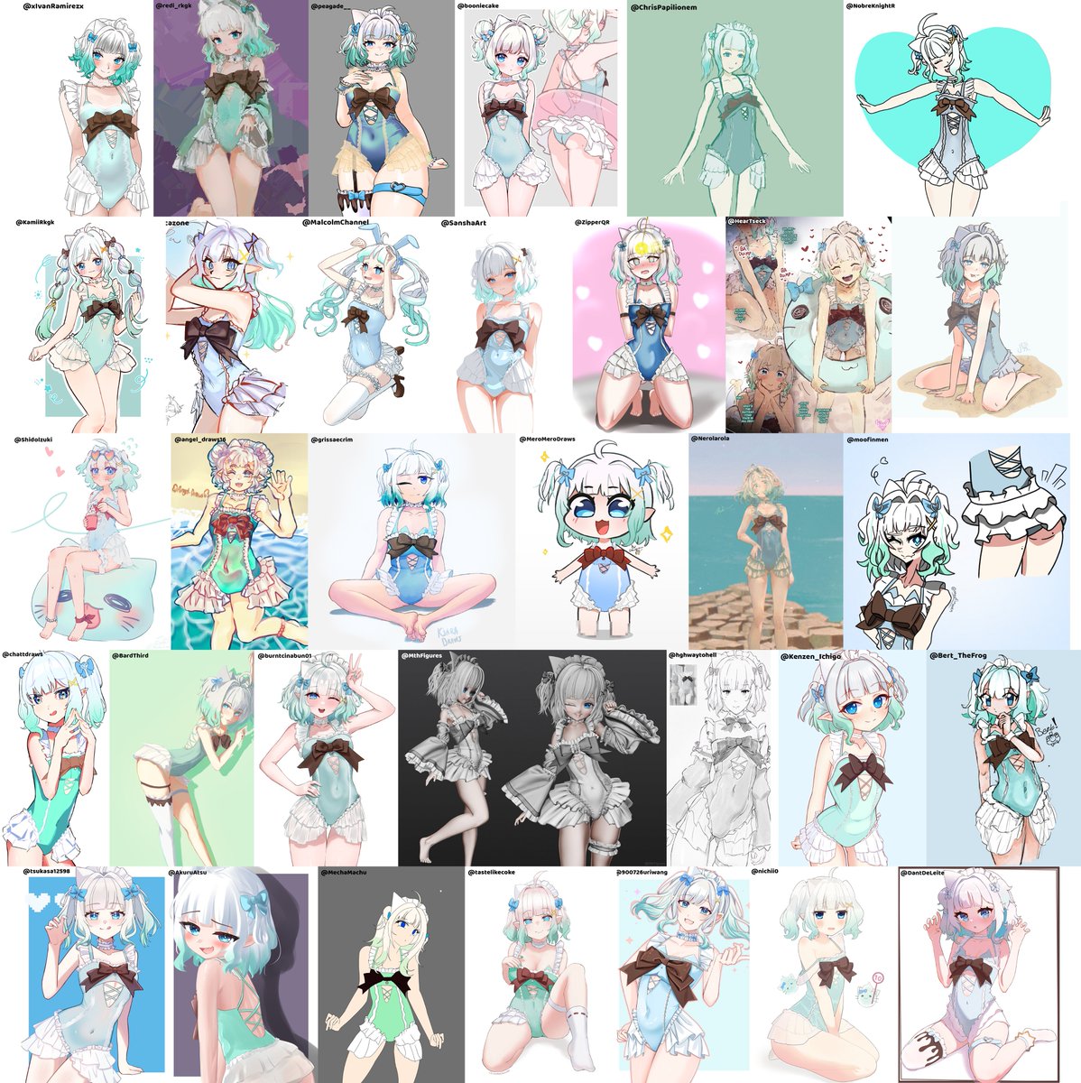 nanoplasm's tweet photo. a ghost did look good in this, here' s a compilation of all 33 fanworks I saw of minto in this outfit https://t.co/cagqFlaANa