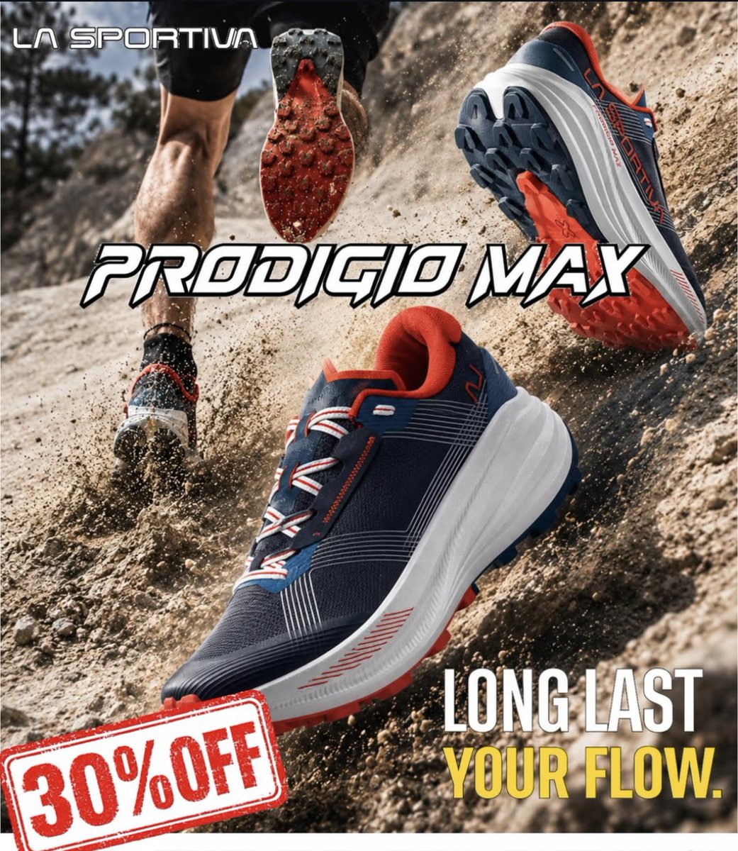 vic2_shop's tweet photo. 【入荷情報】Prodigio Max / LA SPORTIVA

🔗 詳細ページ→vic2吉祥寺店 / EC店
https://t.co/VEHuonR9zF

100kmクラスのロングトレイルまで視野に入れて作られた、SPORTIVAのハイクッションモデル。
最大限のクッション性と安定感で、長時間の行動でも足への負担をしっかり軽減してくれます。

新開発のXFlow ENDURANCEフォームは、柔らかいのに沈み込みすぎず、最後まで快適。
さらにMAXジオメトリーによる広い接地面が、荒れた山岳トレイルでも高い安心感を生み出します。

295gという軽さもかなり魅力。
「クッション系＝重い」のイメージを良い意味で裏切ってくれる一足です。

オススメしたい方
✔ ロングトレイルや100kmレースに挑戦したい方
✔ クッション性重視で選びたい方
✔ 下りでの安定感を求める方
✔ 長時間でも快適に走れるシューズを探している方