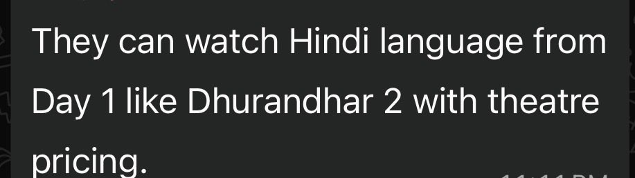 ajethravi's tweet photo. @Ganeshen5 This is exactly what the distributor is counting on and even recommending. He doesn’t care about Telugu audience https://t.co/Sd8okHRw40