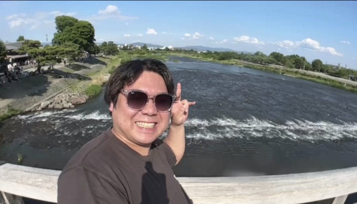 初の嵐山！！ 初の手漕ぎボート漕いでもらった🚣❤️
