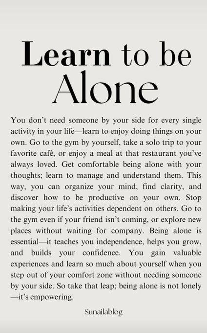 Mind_of_AMan's tweet photo. Learn to be alone https://t.co/LUCYk9nNnJ