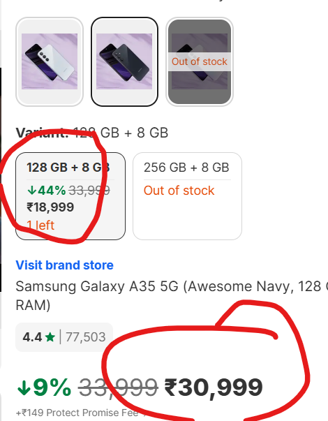 RealTheasurus's tweet photo. Look at price fraud on scamkart @Flipkart @flipkartsupport . Day by day flipkart getting worst and becoming a scammer e commerce site. https://t.co/u6M6agF48f