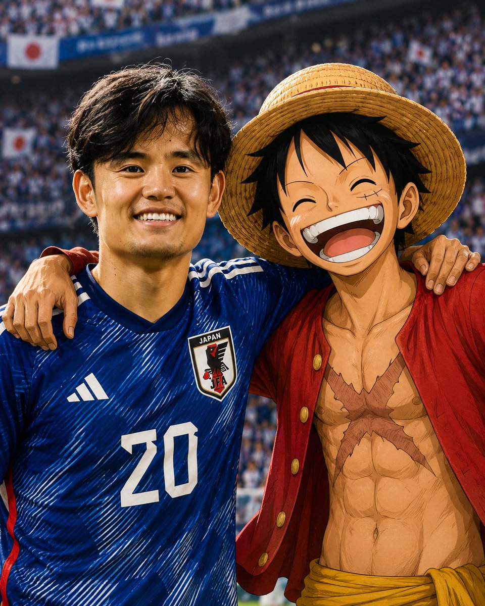 samurai_sbcom's tweet photo. 🇯🇵日本代表×ONE PIECE🏴☠️
激アツすぎるコラボ。今後もW杯に向けて何か動きあるんかな。
推し×推しってこういうことか、
めちゃめちゃ嬉しいんだが😳🤩
#ONEPEACE #ワンピース #日本代表コラボ https://t.co/lmwIJ2KRu0