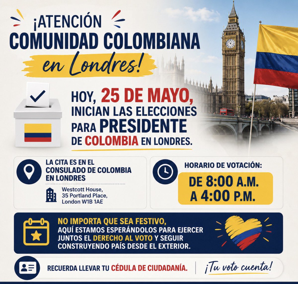 Colombian Embassy UK tweet media