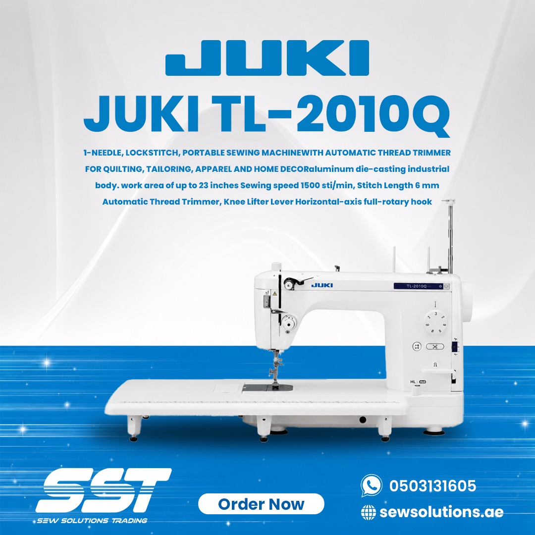 sewsolution's tweet photo. Experience industrial-grade quilting and sewing performance with the JUKI TL-2010Q Sewing Machine from SEW Solutions Trading. Designed for quilting, tailoring, apparel creation, and home décor projects.

#JUKI #JUKITL2010Q #QuiltingMachine #IndustrialSewing #ProfessionalSewing https://t.co/z9Da9Edauq