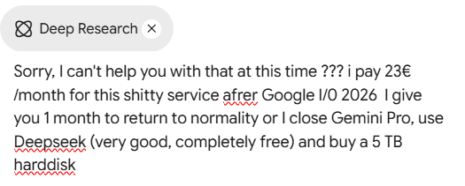 microsmeta's tweet photo. @GeminiApp #EpicFai  return to normal limits and fix all the horrible hallucinations  of #Gemini #AI #Flash 3.5 https://t.co/YmteE9Uvr2