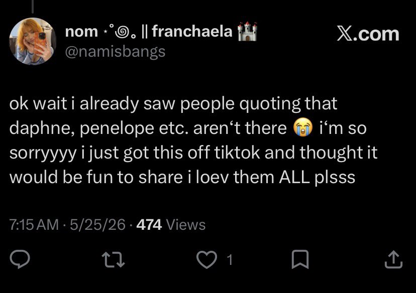 nom ⋆˚꩜。 || franchaela 🏰 tweet media