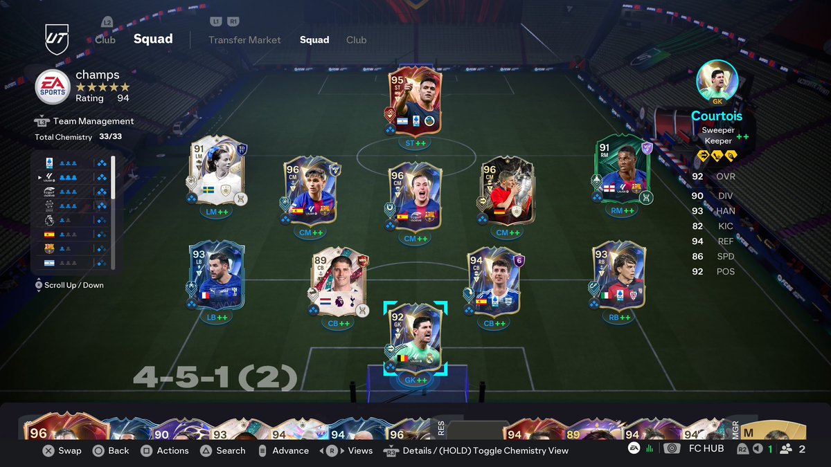 noobetoshi's tweet photo. Gameplay connection was so bad, ended at 10-5, putellas is absolutely 10/10 card, don’t look at the price , for once @EASPORTSFC rewarded me , enjoy the little gameplay before the red picks , you won’t believe who I packed , most expensive tots ,as well as my team used in champs. https://t.co/D00xRAn8oy