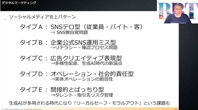 bbtu's tweet photo. ◤ライブ講��報告📢
デジタルマーケティング◢

テーマは「ソーシャルネットワーク戦略」

講義では「リーガルセーフでもモラルアウト」を切り口に炎上リスクと対応策を学び、最新事例や学生の実体験も共有されました🔥

#BBT大学 #デジタルマーケティング #SNS戦略 #炎上対策 #ブランディング https://t.co/oJRokTIHZY