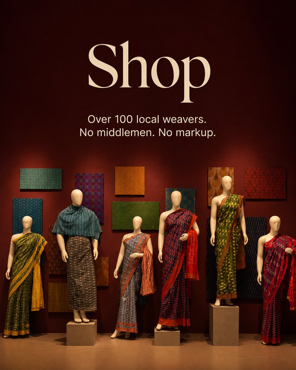 Collector_YDR's tweet photo. Every saree tells a story, and every purchase goes straight to the weaver. 🧵 Shop, savour & celebrate at #ThreadPochampally
June 5–7 from 11am to 8pm daily at HITEX Hyderabad
#Pochampally #Handloom #Hyderabad #Ikat https://t.co/h5yX5AnaJA