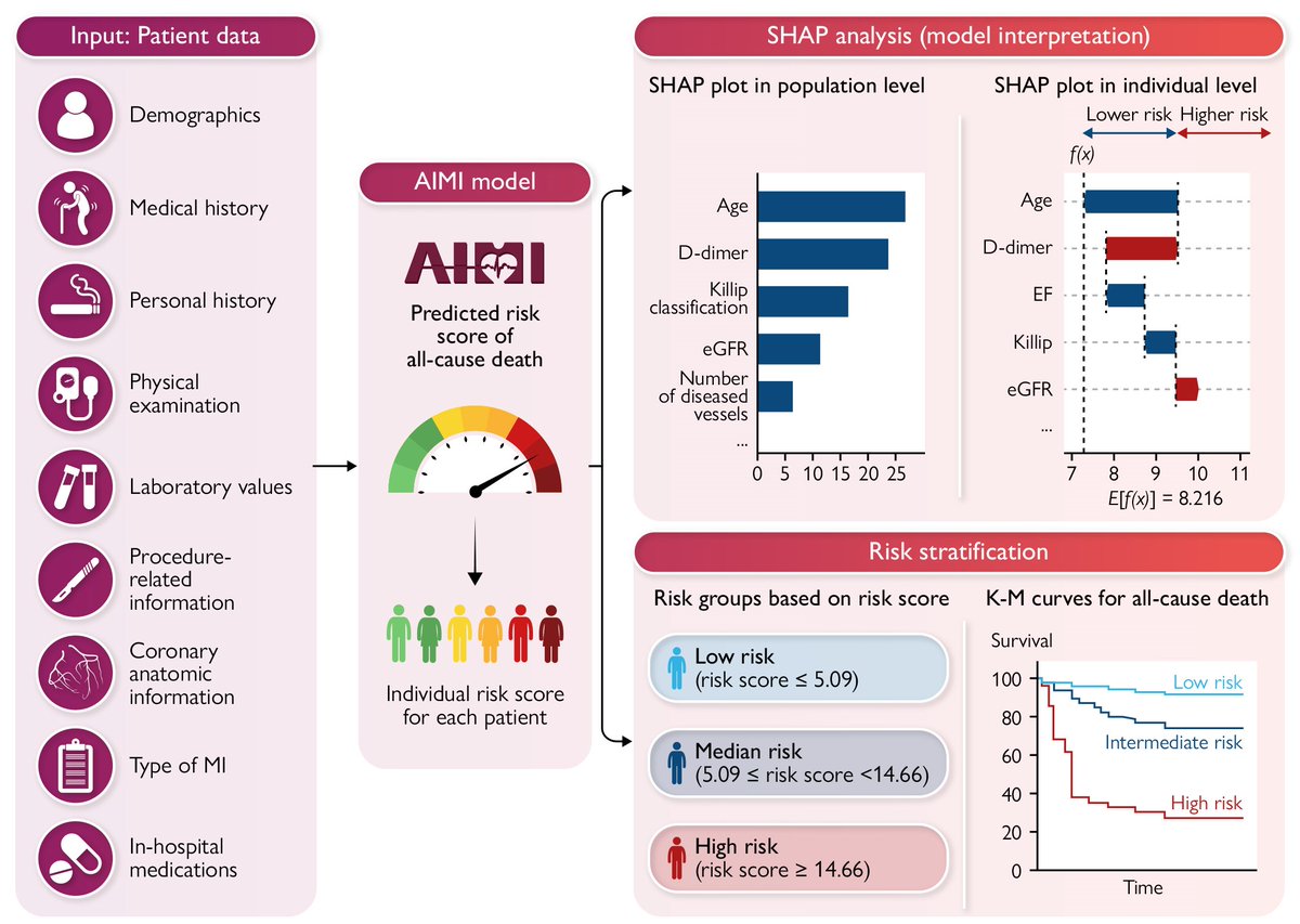 ESC_Journals's tweet photo. An #ArtificialIntelligence based model for predicting long-term all-cause mortality after acute Myocardial Infarction (the AIMI model) https://t.co/e6llOFRqAB 

#EHJDigital #MachineLearning
@BruiningNico @rafavidalperez @fwasselbergs  @rbcasado https://t.co/uvoijINrZZ
