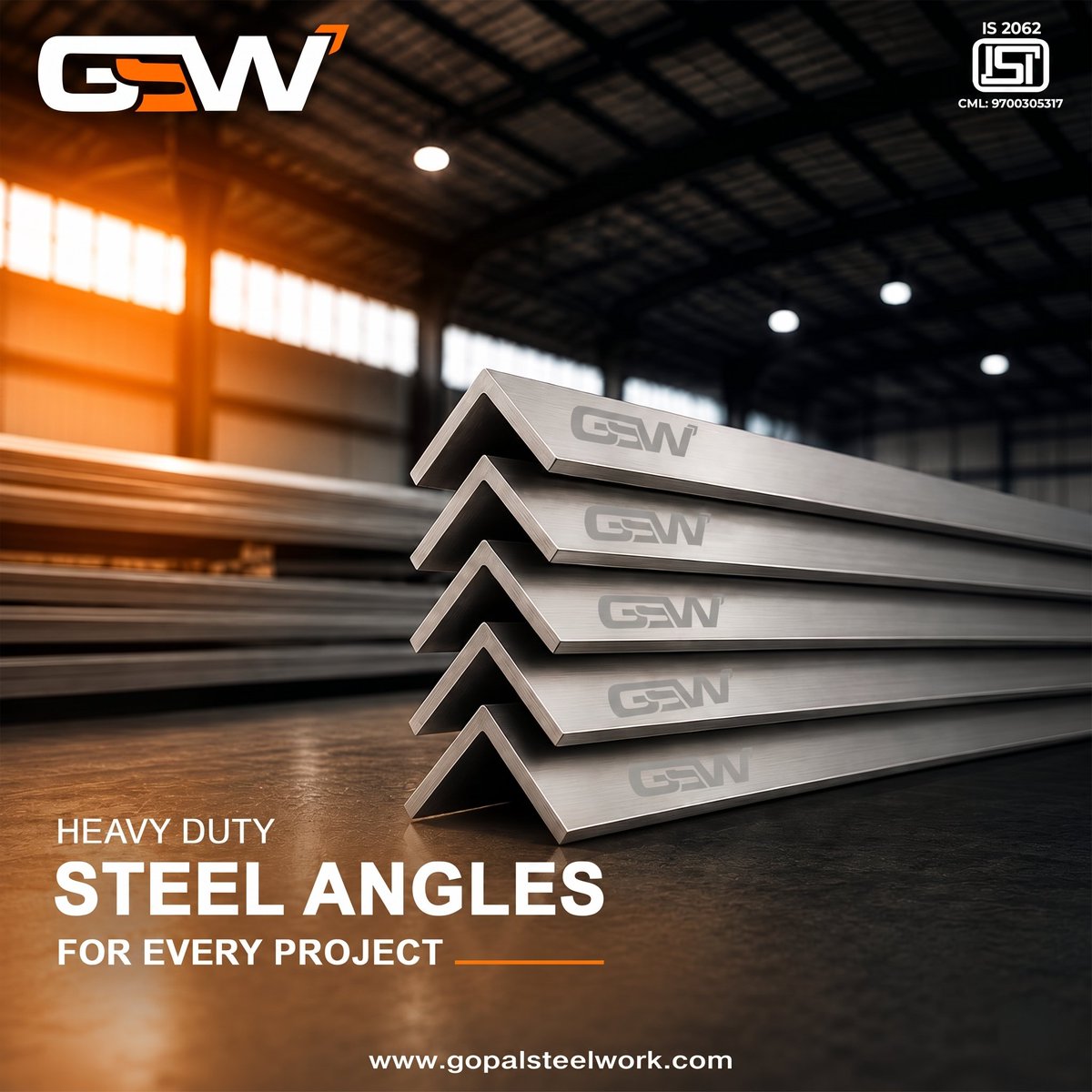 gopalsteelwork's tweet photo. Built for strength. Engineered for performance. ⚙️
GSW Heavy Duty Steel Angles deliver durability and precision for every project.

#GSW #AngleBar #StructuralSteel #SteelIndustry #IndiaManufacturing #SteelManufacturer #StrongFoundation #LeadWithGSW https://t.co/VdWQM6MbIp