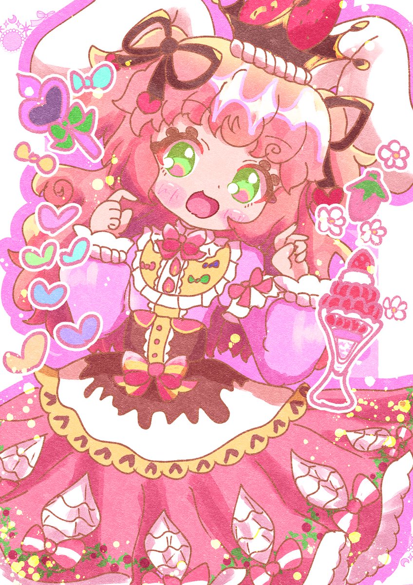 「ベリーちゃん #イラスト #illustration #ゆめかわイラスト」|こた猫🐱 🎤🎨3/10~/16colorful＆dreamy原宿デザインフェスタギャラリーのイラスト