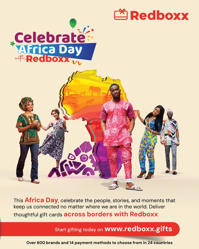 Redboxx_Gifts's tweet photo. No matter where life takes us, Africa keeps us connected. Celebrate Africa Day with thoughtful gift cards for the people who matter most.
#AfricaDay #CelebrateLifesMoments #Redboxx https://t.co/DqJfyp1Eg7