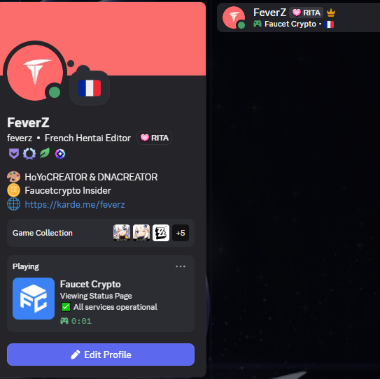 FeverZUnique's tweet photo. I have always wanted to contribute on @PreMiDapp, so...I created my first Discord presence for @faucetcryptocom 

📎 Link : https://t.co/PVvYev0AYB https://t.co/7Z71zzTGZH