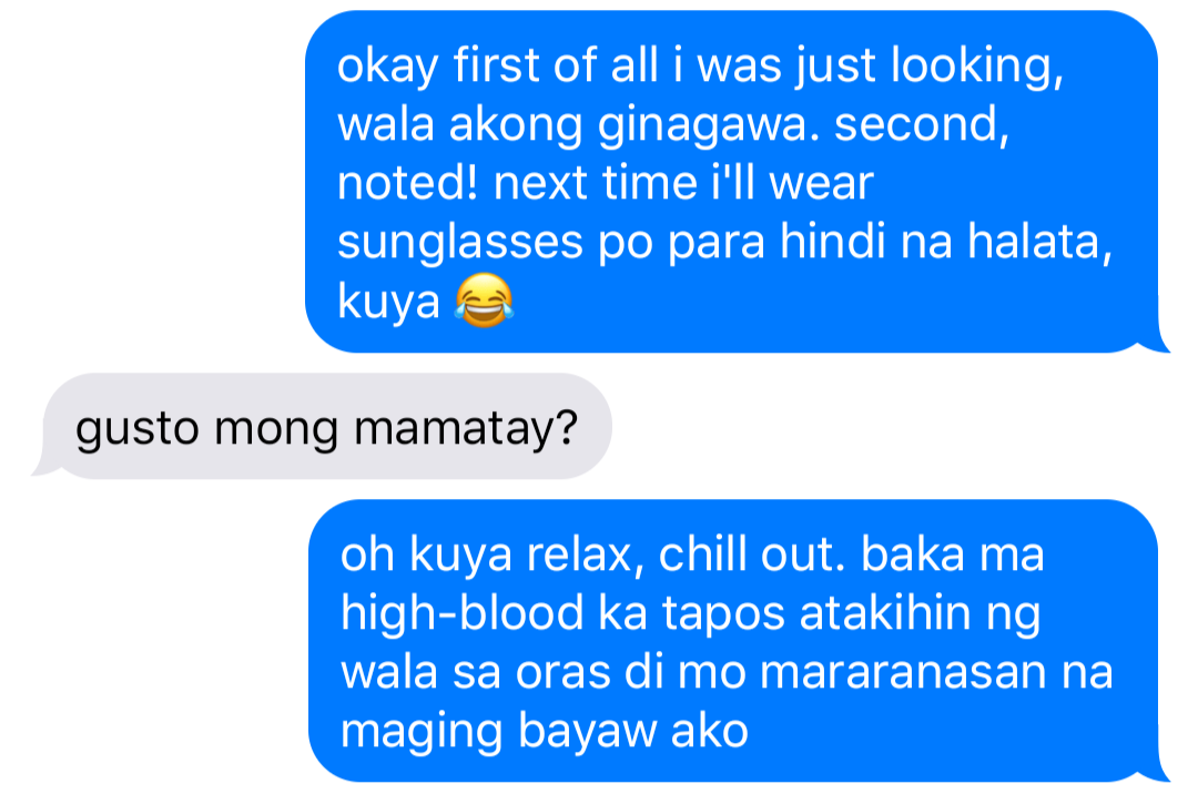 patjioop's tweet photo. under kuya's radar 
- a #ryujinpatji few tweets au kung saan si ryujin, certified flirt and menace, biglang napa-“wait lang sino ‘yun?” sa kapatid ni thomas–aka patji, tahimik pero nakakabighani. 

the problem?
kuya is not having it, kuya said: nope https://t.co/oohdArVcMS