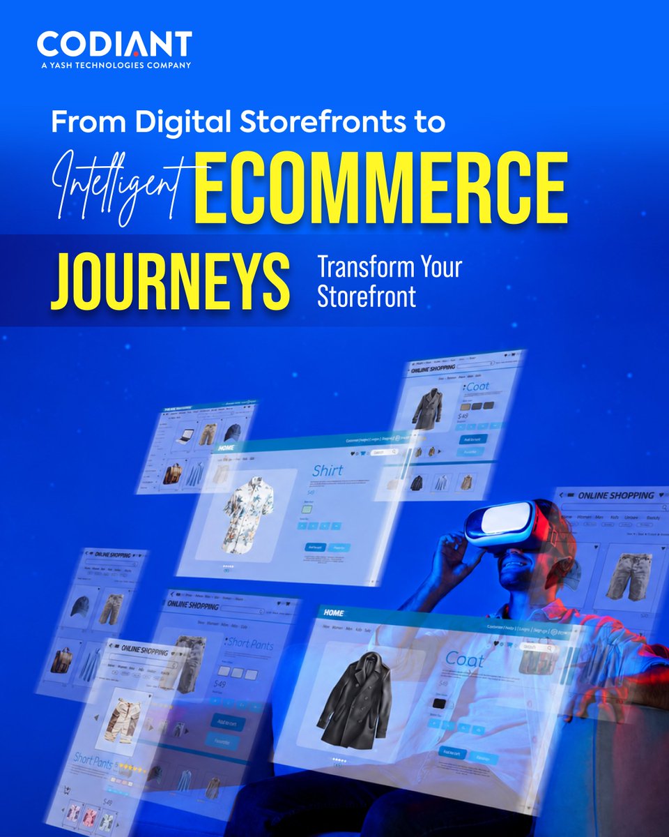 CODIANTSoftware's tweet photo. Your storefront isn’t just a website anymore. It’s an experience.

AI-powered personalization, smarter recommendations, and real-time insights are what drive conversions today.

Build eCommerce experiences that actually sell.

📩 info@codiant.com

#EcommerceExperience #Codiant https://t.co/hmVpsF5cGM