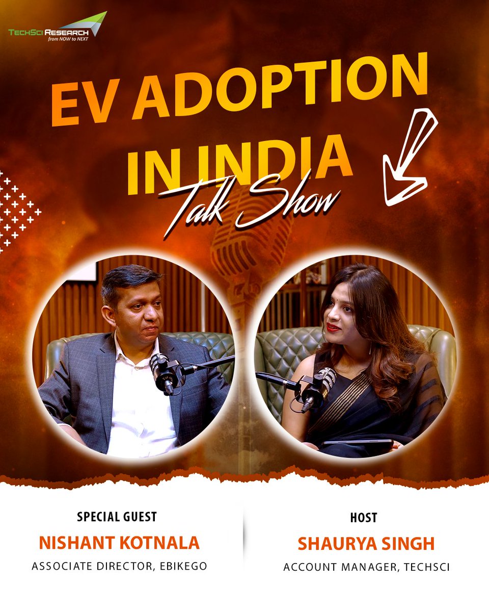 TechSciResearch's tweet photo. India’s EV revolution is no longer just a vision for the future — it’s happening now.

We’re excited to release our latest conversation featuring Nishant Kotnala from eBikeGo®.
 
Full Podcast 𝗟𝗶𝗻𝗸  - https://t.co/almuO421nj

#ElectricVehicles #EVIndia https://t.co/vCXnBFlYQk