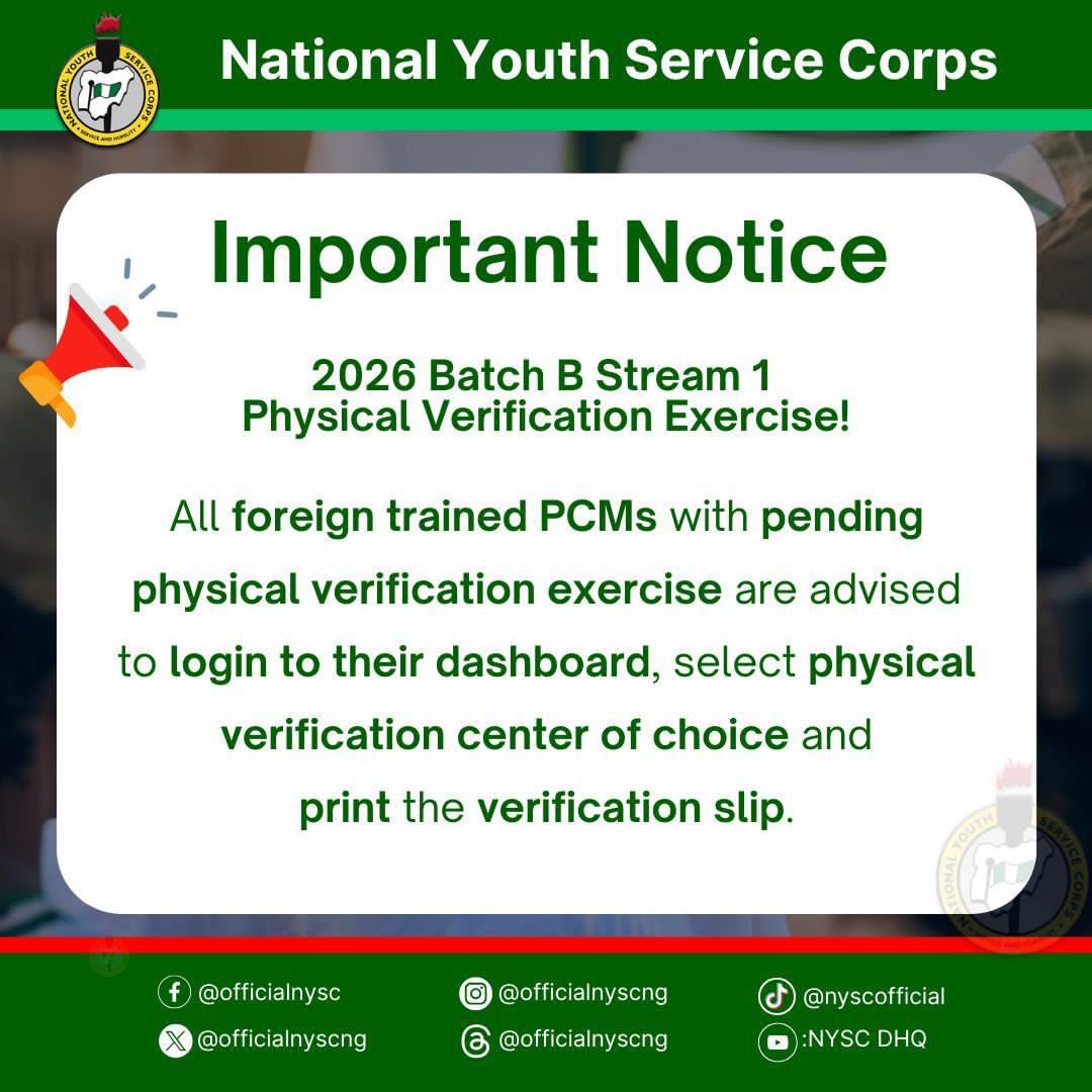 NYSC UPDATE tweet media