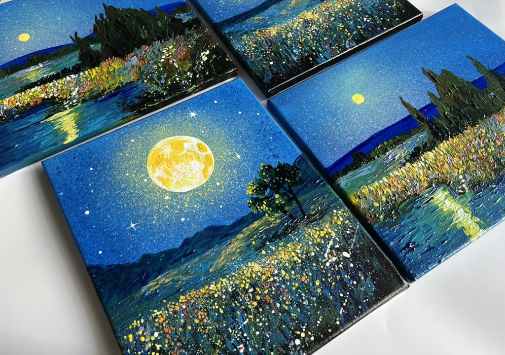 Chillisauce0495's tweet photo. ภาพวาดวิวทิวทัศน์
ขนาด 25*30 ซม. 
สีอะคริลิคบนแคนวาสเคลือบแบบเงา 
ราคาภาพละ 450 บาท รวมส่งแล้วค่ะ
มี 4 ภาพค่ะ
ภาพเพิ่มเติมที่เมนชั่นล่าง https://t.co/XYRhAxywT8