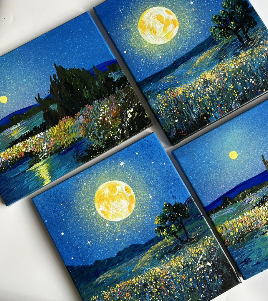 Chillisauce0495's tweet photo. ภาพวาดวิวทิวทัศน์
ขนาด 25*30 ซม. 
สีอะคริลิคบนแคนวาสเคลือบแบบเงา 
ราคาภาพละ 450 บาท รวมส่งแล้วค่ะ
มี 4 ภาพค่ะ
ภาพเพิ่มเติมที่เมนชั่นล่าง https://t.co/XYRhAxywT8