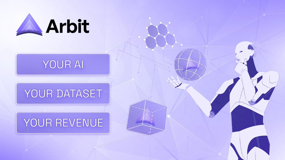 Arbit_Hub's tweet photo. 🧠 Your AI. 📊 Your data. 💸 Your revenue.

With Arbit, you build and own the full AI stack — from training datasets to on-chain deployment.

Secure it. Scale it. Monetize it.
Welcome to the era of sovereign AI.

#Arbit #DePIN https://t.co/PW3iFmfTpg