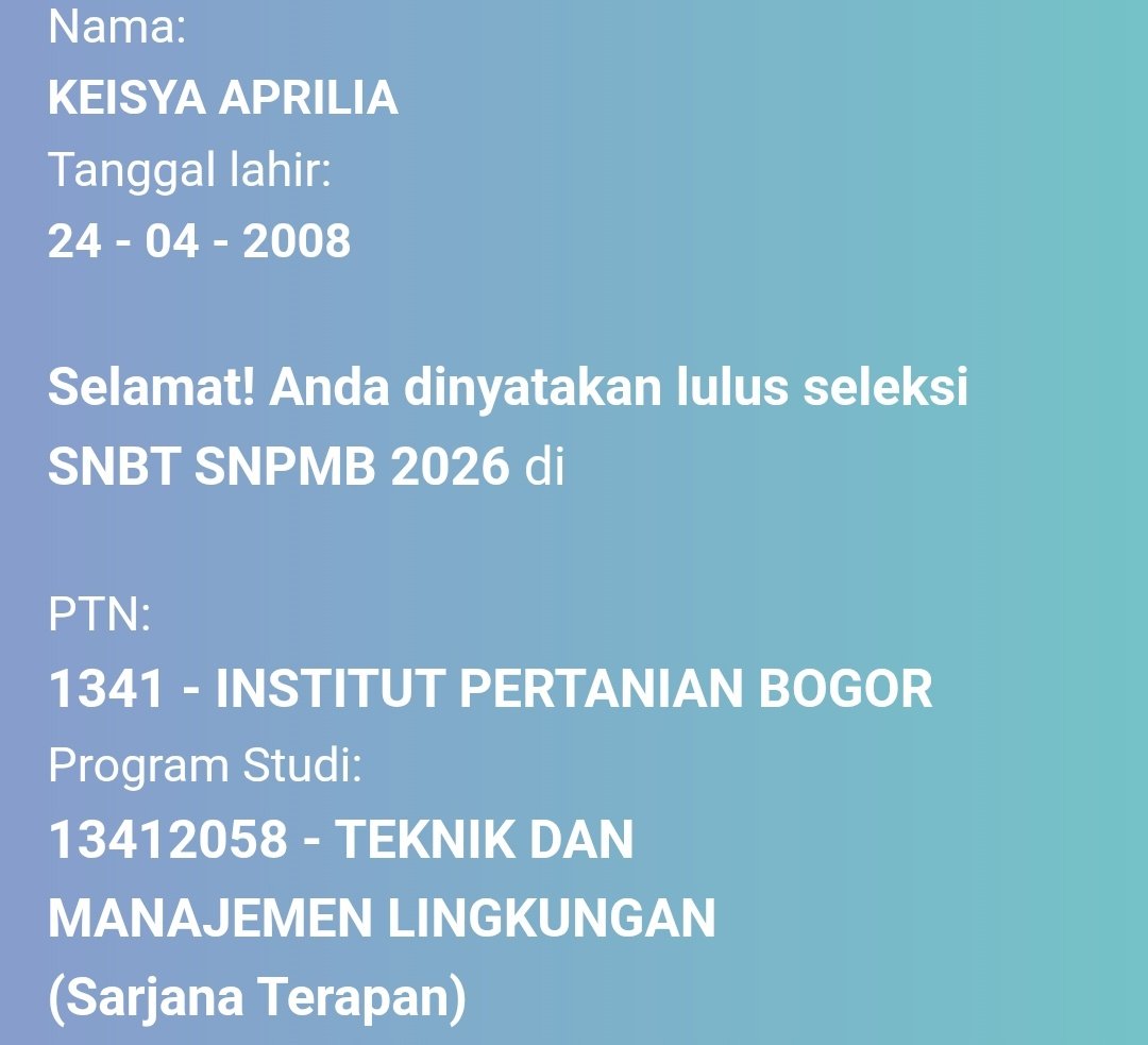 keii~ LOLOS SNBT ²⁶ PIL 2 AKU MABA VOKASI tweet media