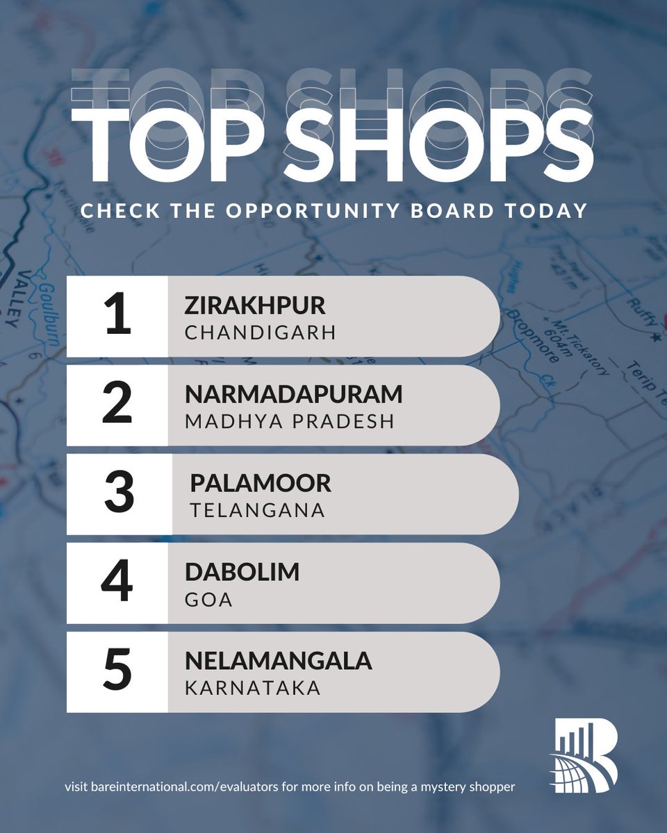 bareindia's tweet photo. 🌟Check out this week's top 5 hot shop locations 🔥 Visit the job board to sign up and start earning!
Log In 🔗https://t.co/8rGcFoZGxG
Register 🔗https://t.co/uVHR7nIbJG
or Fill in the form https://t.co/7w9RUyL4wA today!

#sidehustle #earnmoney #mysteryshopping #CX https://t.co/NrZfGkOwzO