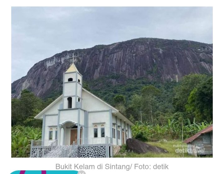 itslexxviia's tweet photo. Kalimantan Barat memiliki sebuah batu monolit tertinggi di dunia—1.002 meter di atas permukaan laut—mengalahkan batu Uluru dari Australia—863 meter di atas permukaan laut. Batu ini bernama Bukit Kelam, terletak di Kecamatan Kelam Permai, Kabupaten Sintang.

Ini beneran sebuah batu tunggal besar dan tinggi ya, guys.