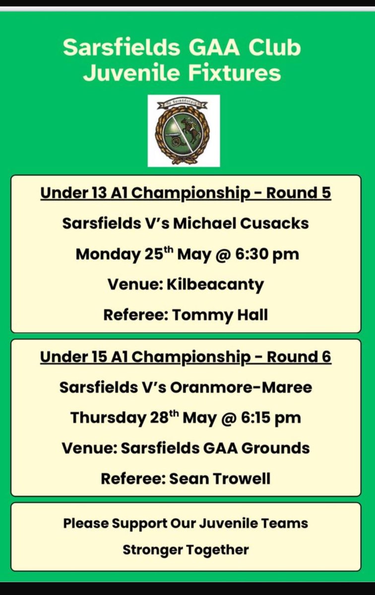 SarsfieldsGAA's tweet photo. @Galway_GAA @FlirtFMSport https://t.co/lZFGAb3y0X