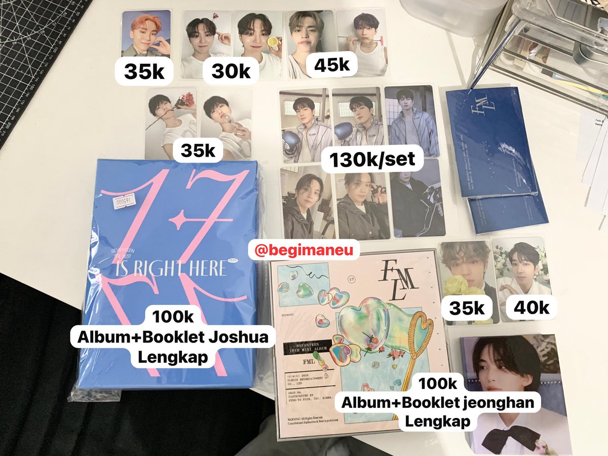 begimaneu's tweet photo. WTS aab seventeen svt best album Dear Ver Joshua, FML Carat Ver Jeonghan, FML Weverse album Jeonghan Wonwoo, Photocard Hoshi S.Coups Seungkwan Wonwoo

📍Bandung
🍊Bisa via oren free ongkir

Bisa fullpay atau splitpay jg yaa🩷

#wts #zonauangㅤ #svt https://t.co/gIVv3Oj4uD