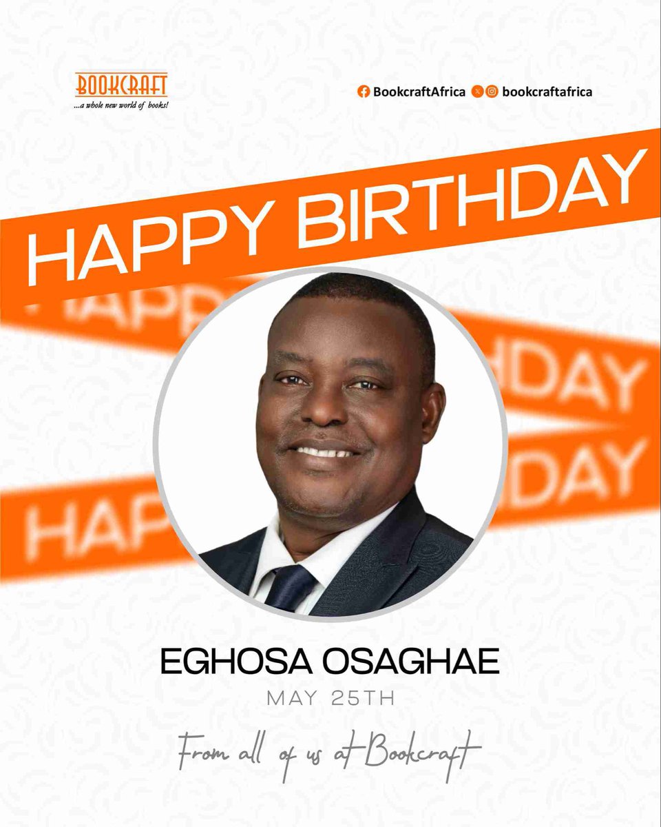 bookcraftafrica's tweet photo. We celebrate the distinguished Eghosa Osaghae.
A leading voice in African political thought whose work has shaped conversations on governance and development across the continent.
Happy Birthday, Professor Osaghae.
#nonfictionreads #africanhistory #publishedbybookcraft https://t.co/CaZjl2kMLz