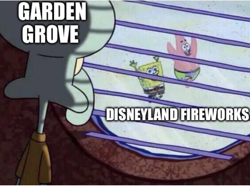 equesada86's tweet photo. Garden grove hearing Disneyland fireworks https://t.co/3CCHLYM4lB