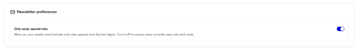 RaulOnRails's tweet photo. Just sent out the Calm Companies newsletter #24 with a total of 144 job openings.

🆕 Added 2 new companies to the list. So now I'm actively monitoring 65 calm companies for job openings.
🆕 Added the ability for subscribers to get only newly added job openings emails. So when there are no newly added jobs throughout the week, there will be no email sent out. You can toggle this setting on/off from the /subscriber dashboard.

As always, if you're tired of working at a company that burns people out, subscribe to https://t.co/PDwfy8oRpt