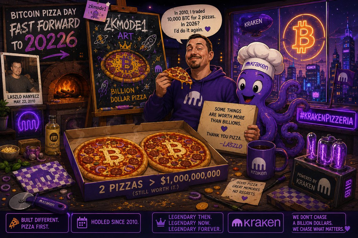 olukayodesimeo4's tweet photo. KrakenFx, some things are worth more than money... Laslo built a culture and redefines the web3 landscape with that single move ... the cryptocurrency trillion dollar market today is a result of that event... many say he made a wrong decision but I see a man that made a costly sacrifice for our web3 world to have a voice today.
1 single tnx was what is needed to put BITCOIN on the global map.
Thanks Laslo...
#KRAKENPIZZERIA