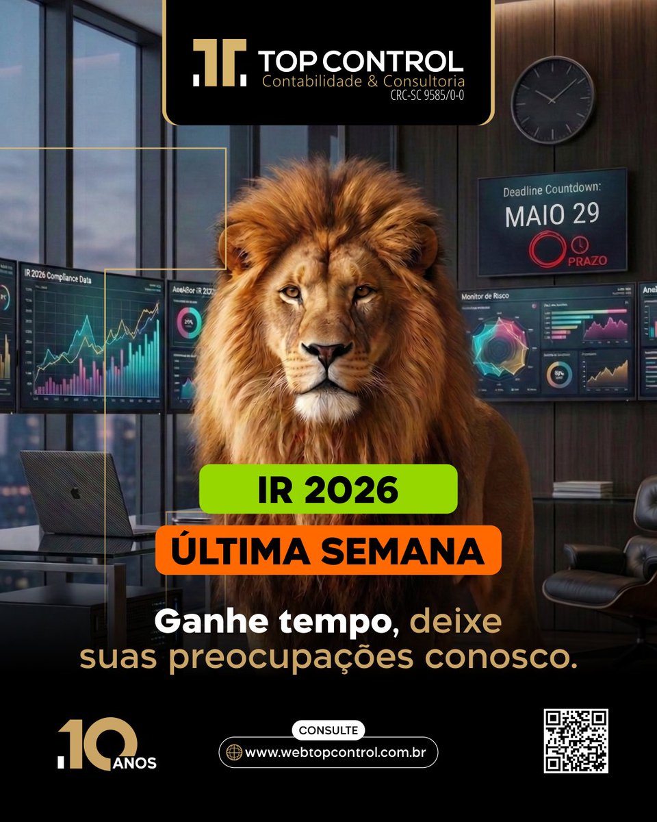topcontrolcont's tweet photo. #IR2026 #topserviços

⭕ IR 2026.

• Última Semana!!!

Ganhe tempo, deixe suas preocupações conosco. ✍

TOP CONTROL
Contabilidade &amp; Consultoria
CRC-SC 9585/0-0
https://t.co/pLvumdYLqe

#topcontrolcontabilidade #consultoria
#itajaí #bc #navegantes https://t.co/w4W8fJ3rzF